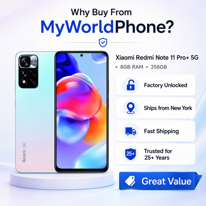 Xiaomi Redmi Note 11 Pro Plus 5G Dual SIM 256GB 8GB RAM GSM Unlocked - Star Blue