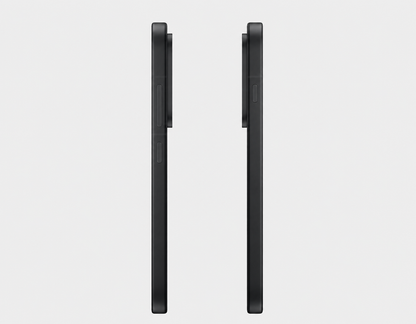 OnePlus 15 5G  Black smartphone side view with buttons and narrow edge