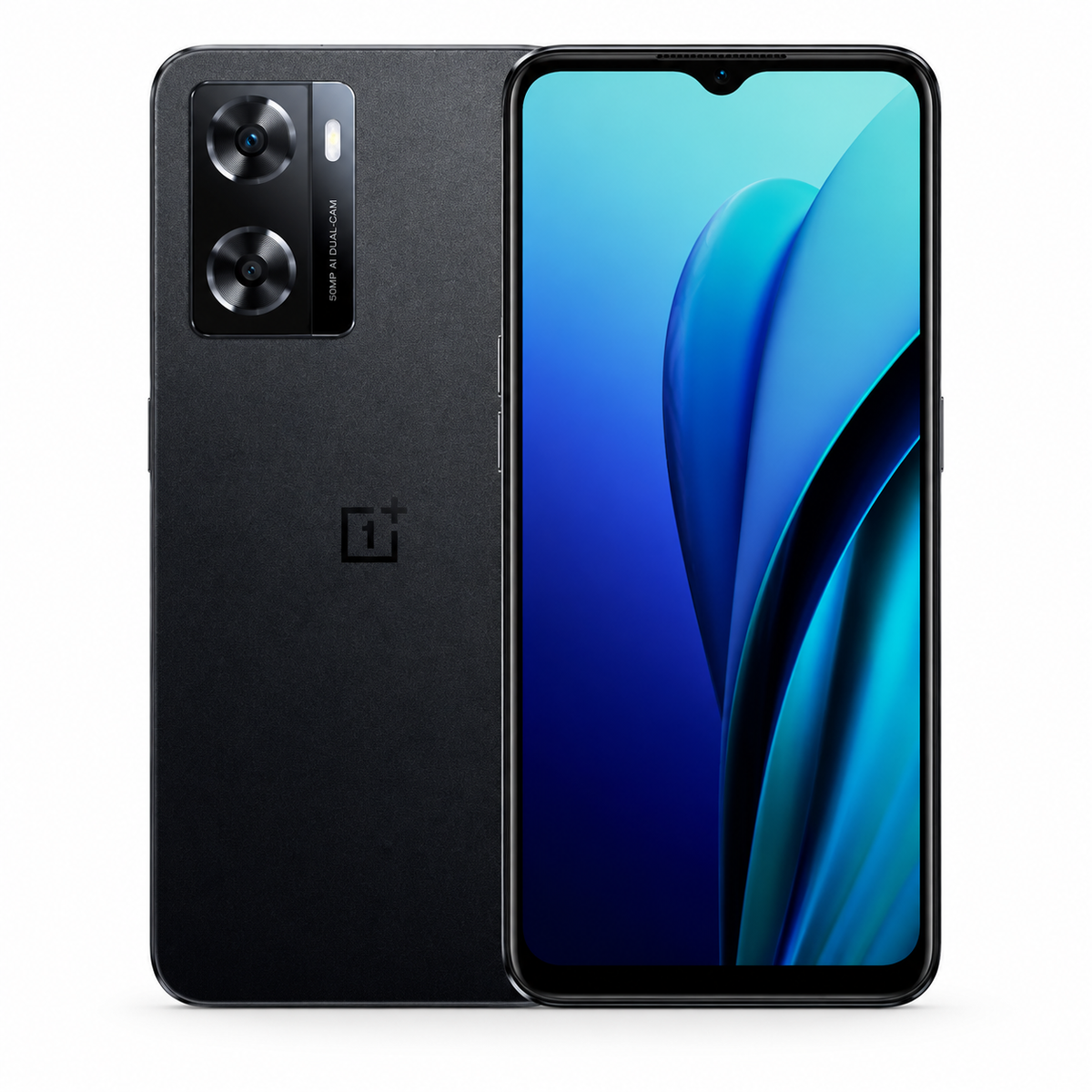 OnePlus Nord N20 SE Black smartphone close-up showing rear cameras and front display