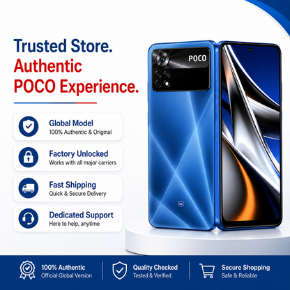 Xiaomi Poco X4 Pro 5G 256GB 8GB RAM Dual SIM GSM Unlocked - Blue