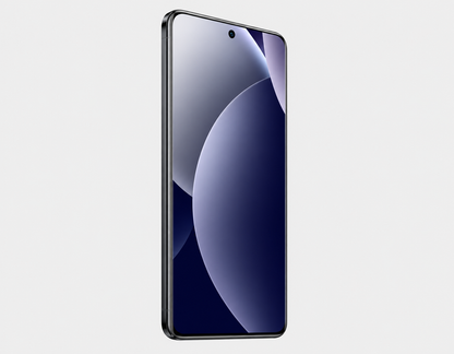 Xiaomi Redmi Note 15 Pro 4G Black smartphone front view with curved display and centered front camera hole