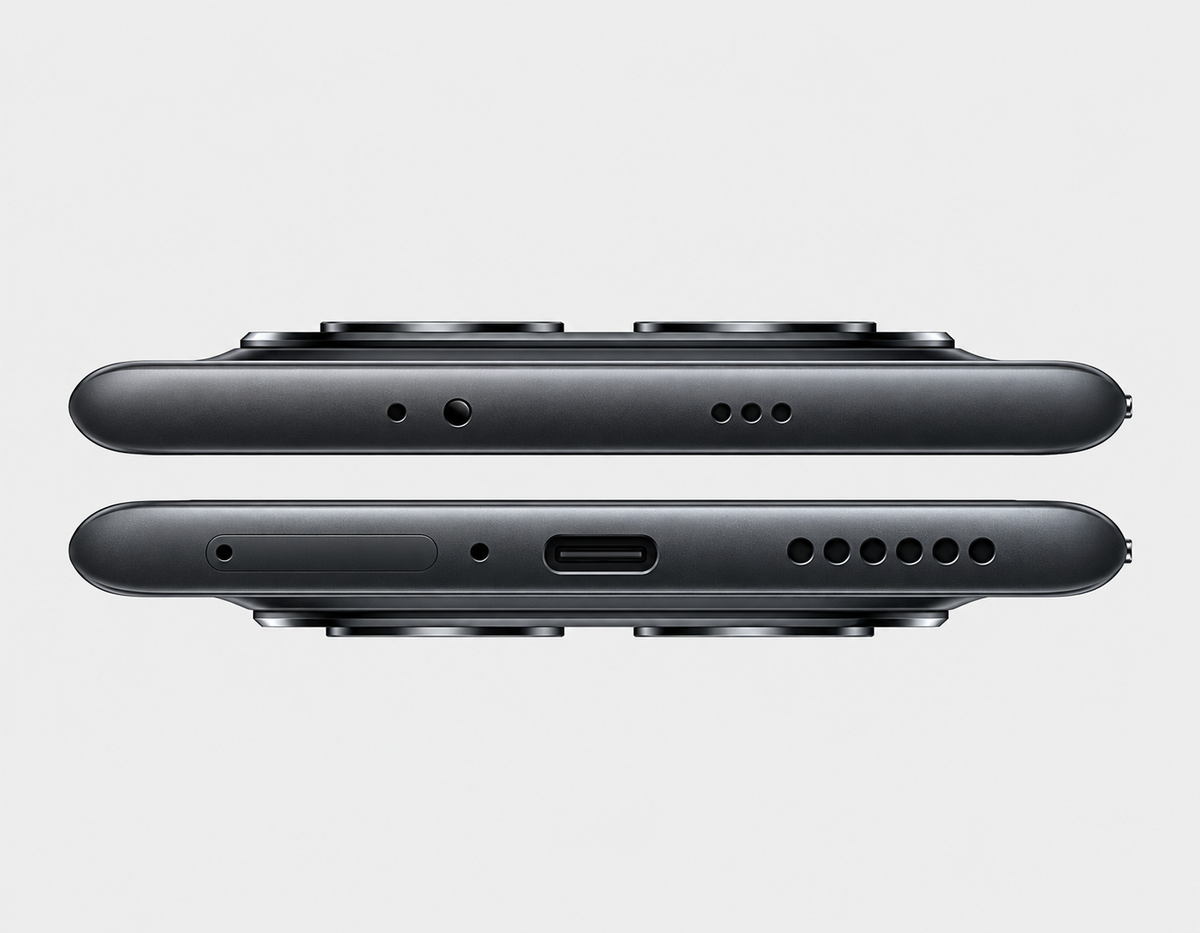 Xiaomi Redmi Note 15 5G  Black Xiaomi smartphone side ports, volume buttons, and speaker grille.
