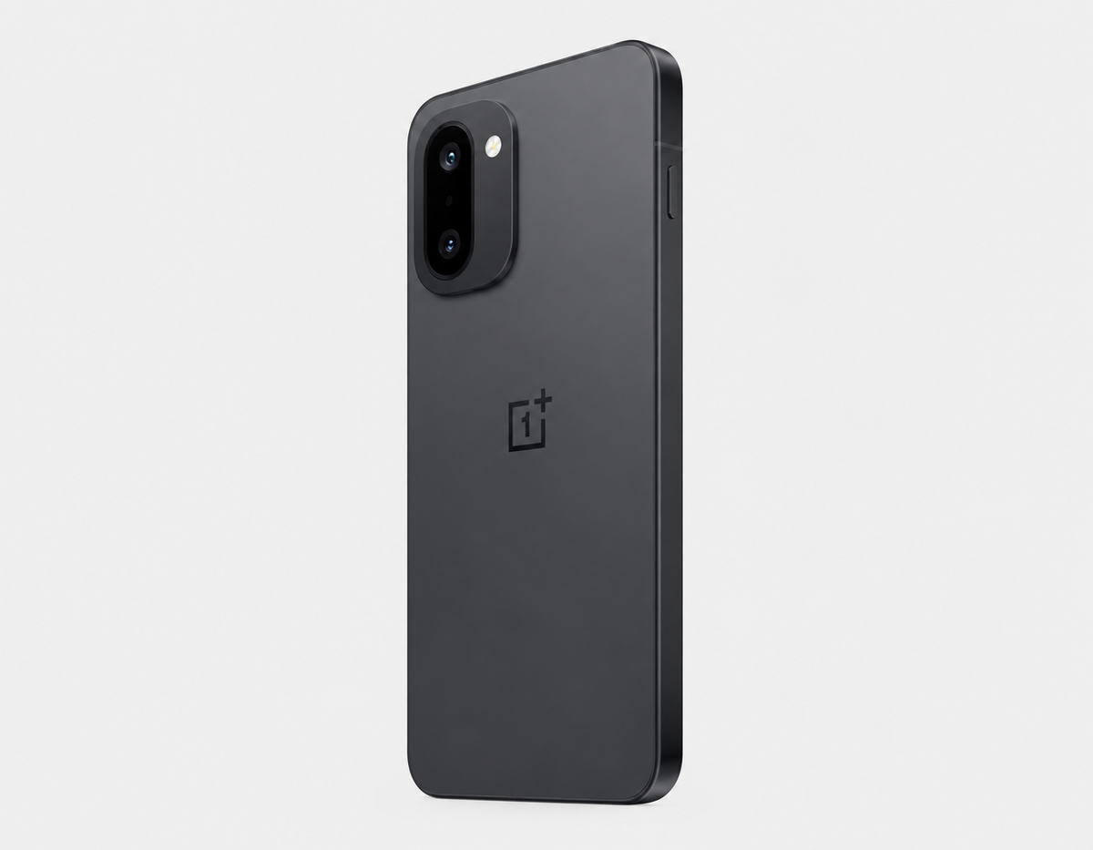 OnePlus 15R 5G Black smartphone back with dual camera and OnePlus logo