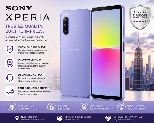 Sony Xperia 10 IV XQ-CC72 5G Dual SIM 128GB 6GB RAM GSM Unlocked – Lavender