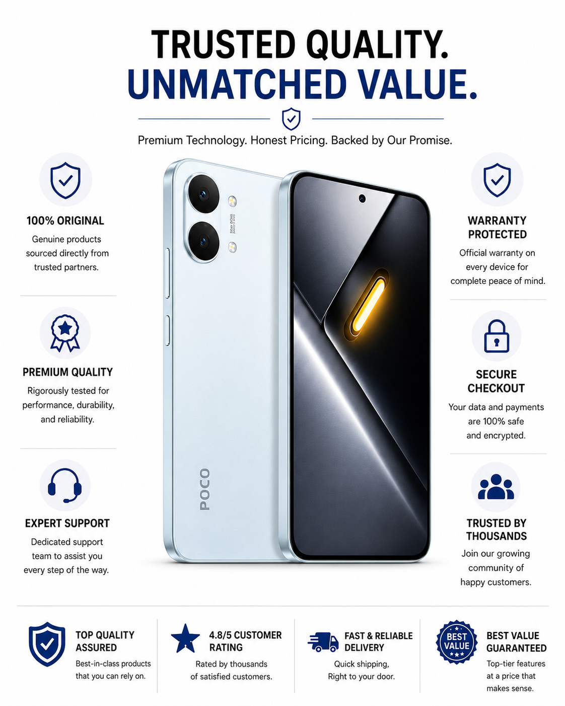 Xiaomi Poco X8 PRO MAX 5G 256GB ROM 12GB RAM Dual SIM GSM Unlocked - Blue