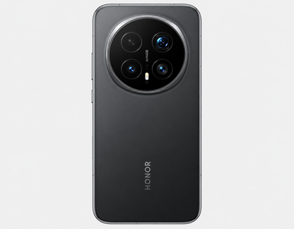 Honor Magic8 Pro 5G Black Honor smartphone back with circular triple-lens camera and vertical HONOR logo