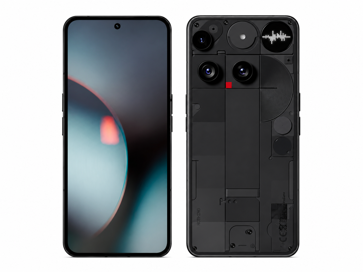 Black Nothing Phone 3 5G smartphone, front screen and rear camera array