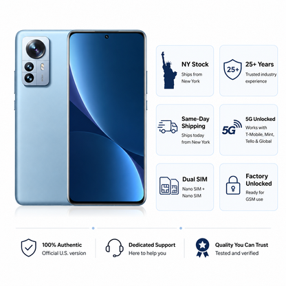 Xiaomi 12 Pro 5G Dual SIM 256GB ROM 12GB RAM GSM Unlocked - Blue