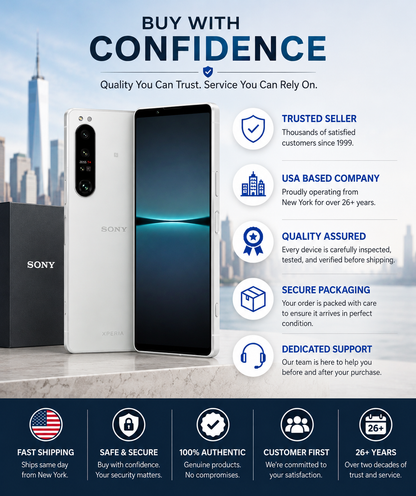Sony Xperia 1 IV XQ-CT72 5G Dual 256GB 12GB RAM Dual SIM GSM Unlocked – White