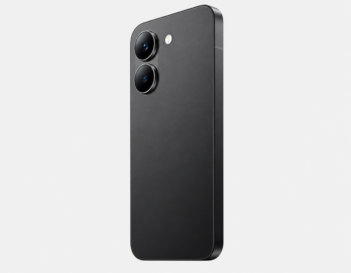 Xiaomi Poco X8 Pro smartphone back, black finish with dual rear cameras