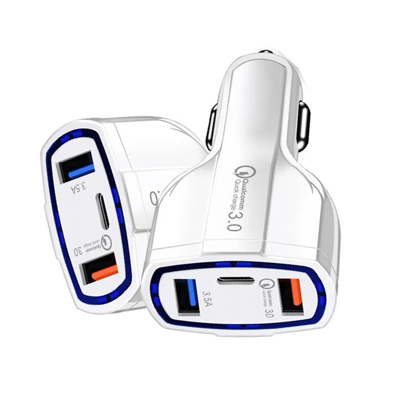 35W Dual-Port USB-C & USB-A Fast Car Charger – PD & QC 3.0 for Cars, SUVs and Trucks