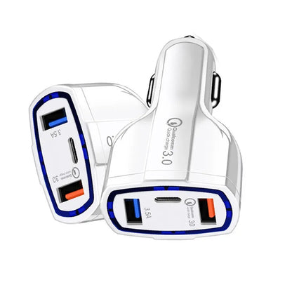 35W Dual-Port USB-C & USB-A Fast Car Charger – PD & QC 3.0 for Cars, SUVs and Trucks