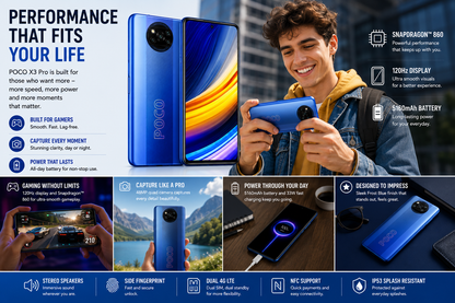Xiaomi Poco X3 Pro 128GB 6GB RAM Dual SIM GSM Unlocked - Blue