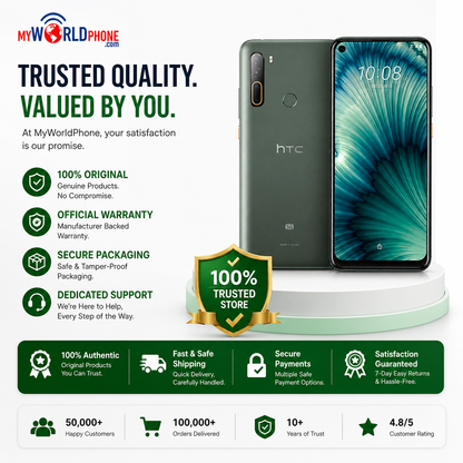 HTC U20 5G 256GB ROM 8GB RAM Dual SIM GSM Unlocked- Green