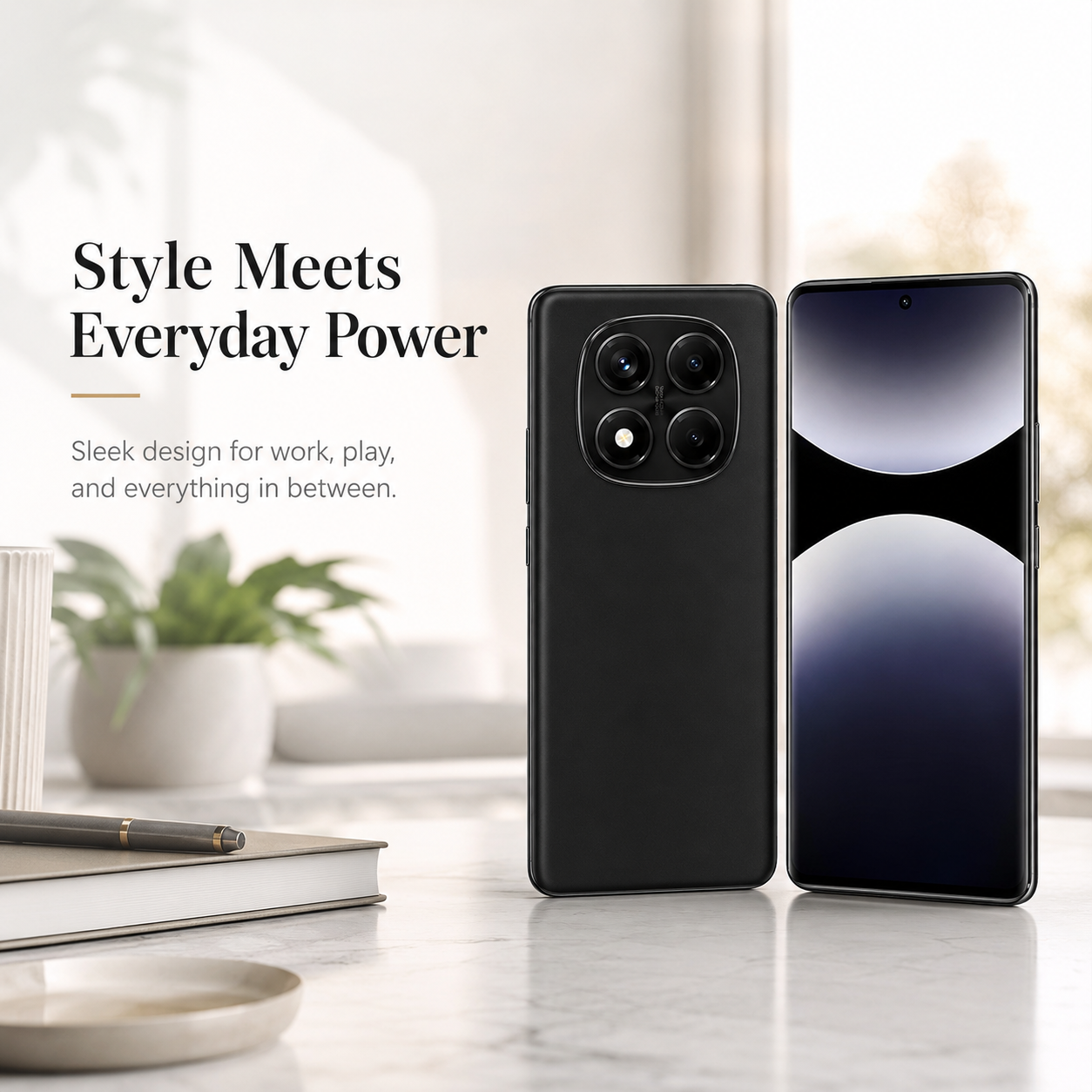 Xiaomi Redmi Note 14 Pro 5G 256GB ROM 8GB RAM Dual SIM GSM Unlocked - Midnight Black
