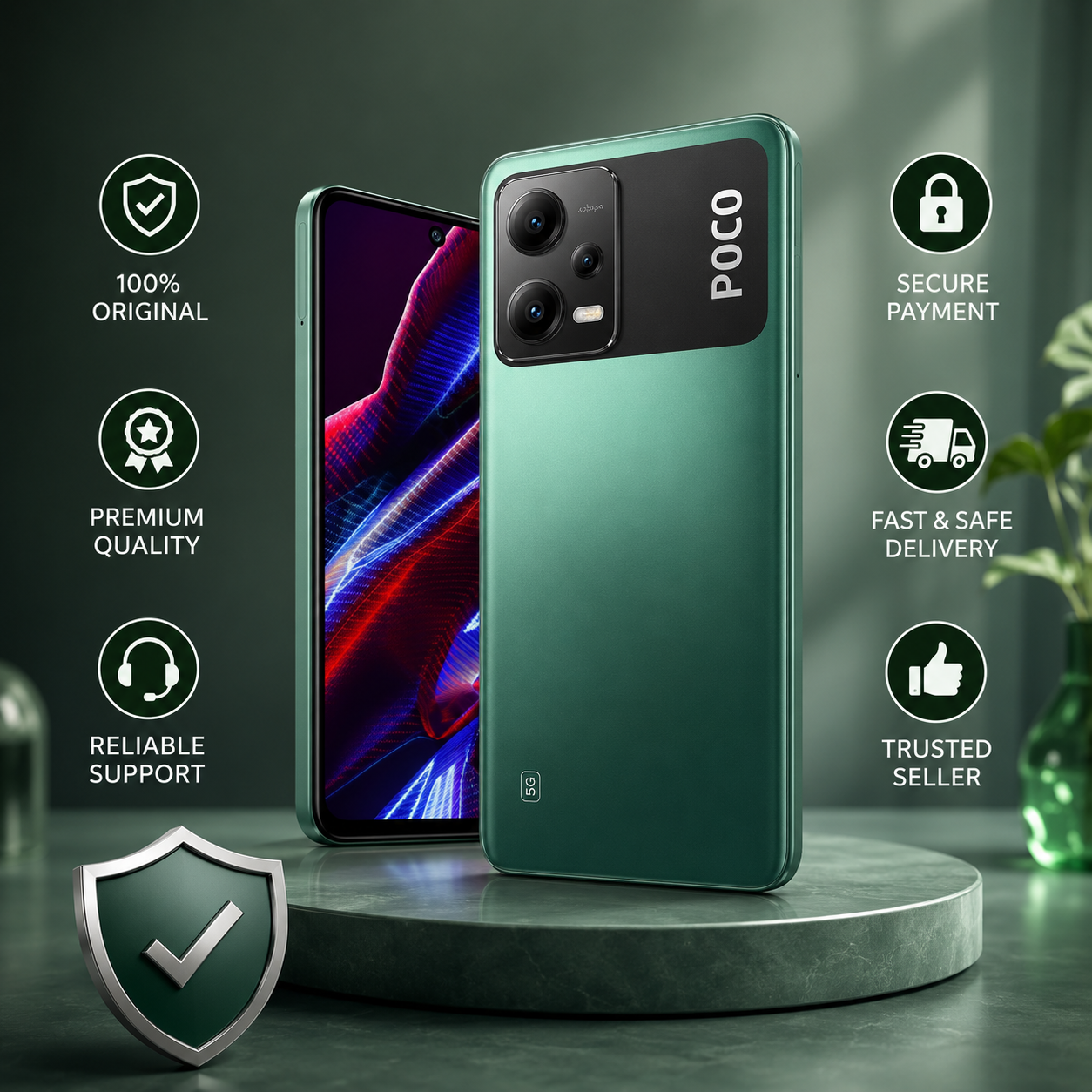 Xiaomi Poco X5 5G, Dual SIM, 128GB ROM 6GB RAM GSM Unlocked - Green