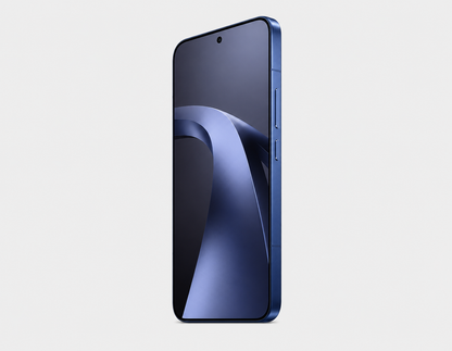 XIAOMI 17T PRO 5G Blue smartphone front view with curved display and thin bezels