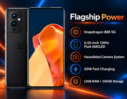 OnePlus 9 5G 256GB 12GB RAM LE2110 Dual SIM GSM Unlocked - Astral Black