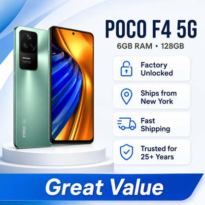 Xiaomi Poco F4 5G 128GB 6GB RAM Dual SIM GSM Unlocked - Nebula Green