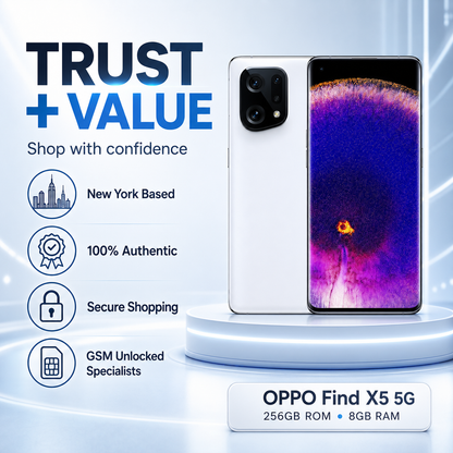 Oppo Find X5 5G CPH2307 DUAL SIM 8GB RAM 256GB ROM GSM Unlocked - White