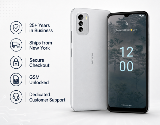 Nokia G60 5G Dual-SIM 128GB ROM + 6GB RAM GSM Unlocked - Ice Gray