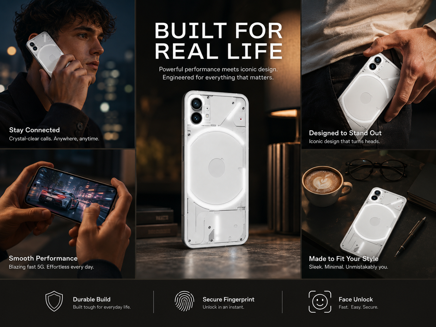 Nothing Phone 2 5G Dual SIM 256GB ROM 12GB RAM GSM Unlocked – White