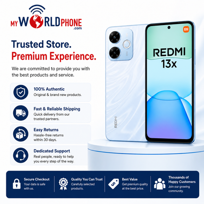 Xiaomi Redmi 13X 4G 256GB ROM 8GB RAM Dual SIM GSM Unlocked - Blue
