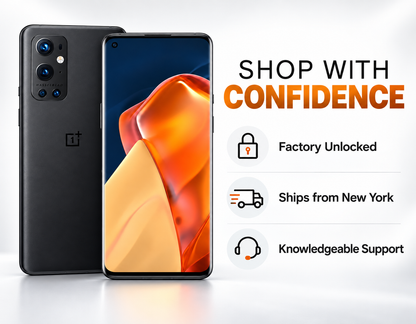 OnePlus 9 Pro 5G LE2120 256GB 12GB RAM Dual SIM GSM Unlocked – Stellar Black