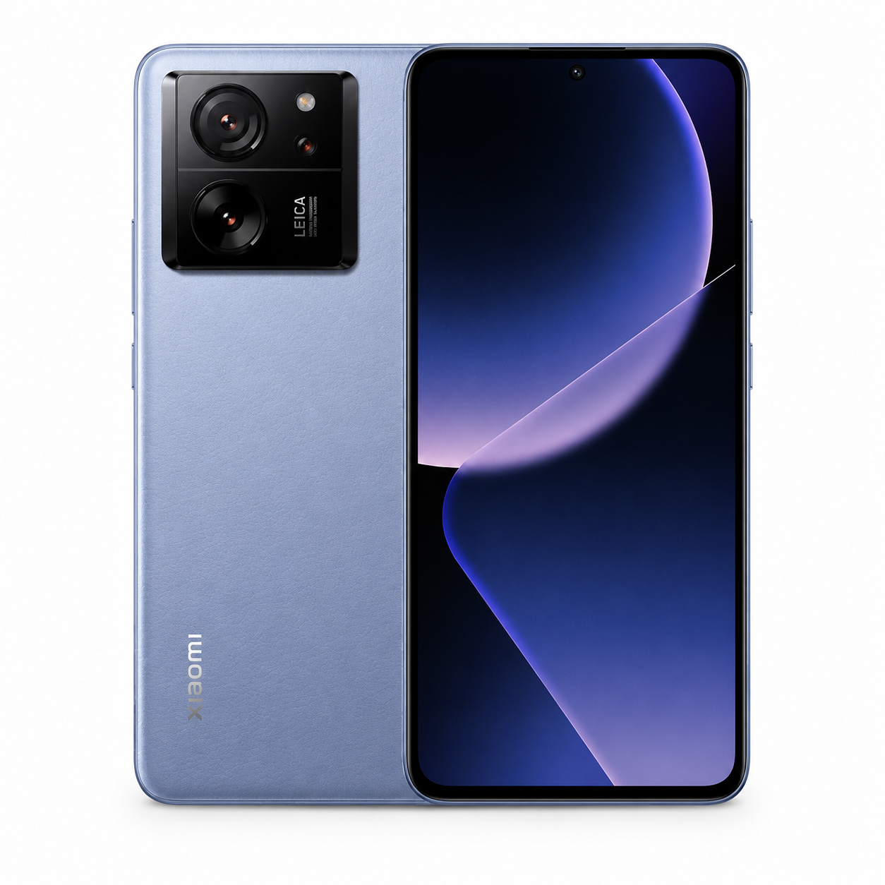 Blue Xiaomi 13T 5G unlocked smartphone with dual camera and front display
