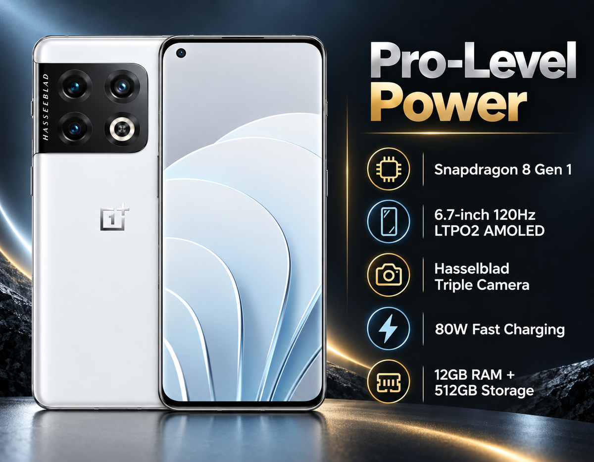 OnePlus 10 Pro 5G NE2210 Dual SIM 512GB 12GB RAM GSM Unlocked - White
