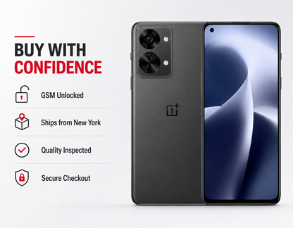Gray OnePlus Nord 2T phone front and back shown, dual camera module visible