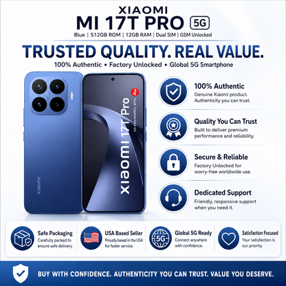 XIAOMI Mi 17T PRO 5G 512GB ROM 12GB RAM Dual SIM GSM Unlocked - Blue
