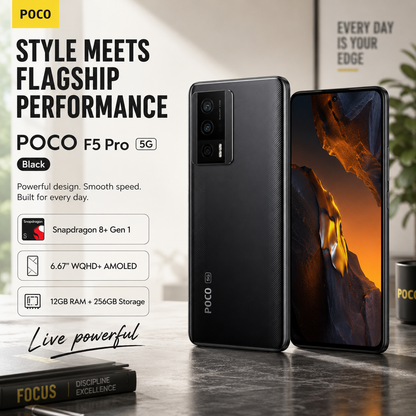 Xiaomi Poco F5 PRO 5G Dual SIM 256GB ROM 12GB RAM GSM Unlocked Black