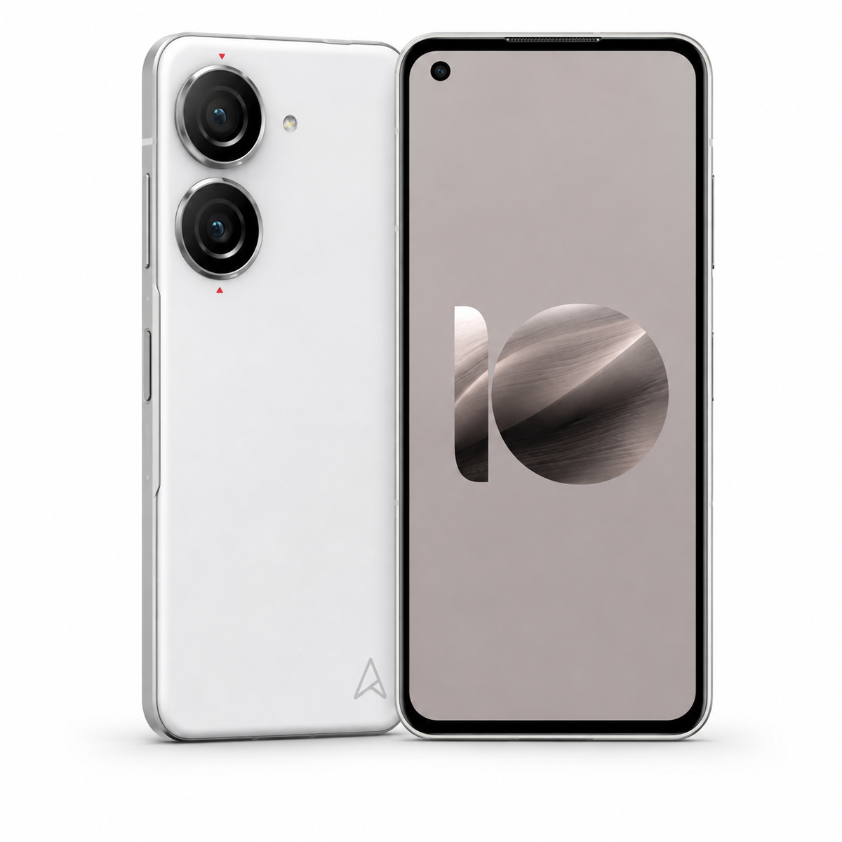 Asus Zenfone 10 AI2302 5G White dual-camera smartphone shown front and back, unlocked design
