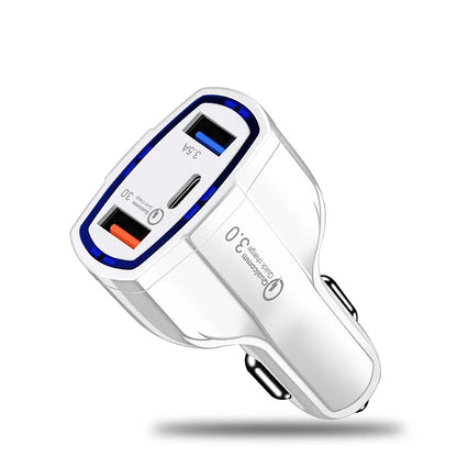 35W Dual-Port USB-C & USB-A Fast Car Charger – PD & QC 3.0 for Cars, SUVs and Trucks