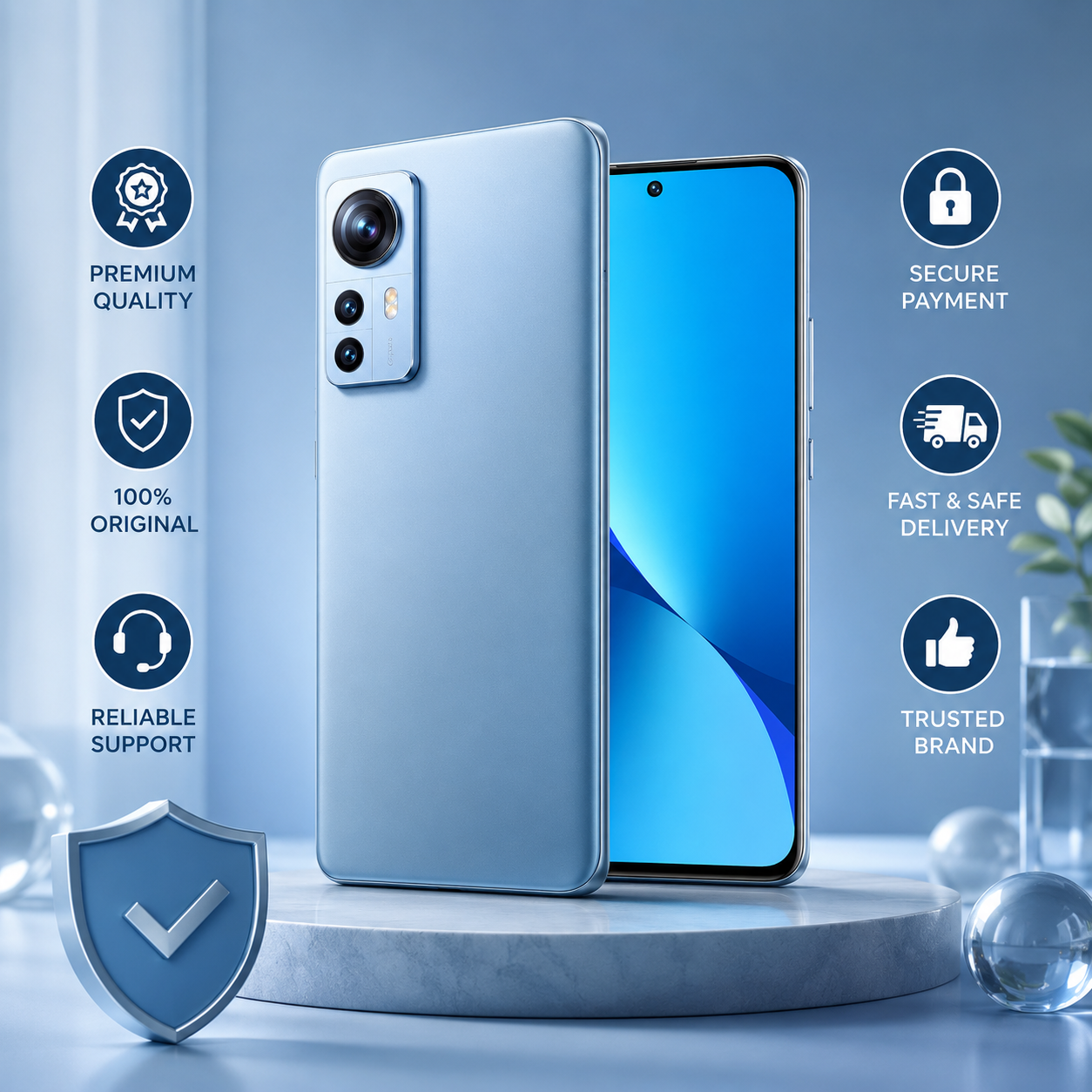 Xiaomi 12X 5G Dual SIM 128GB ROM 8GB RAM GSM Unlocked - Blue