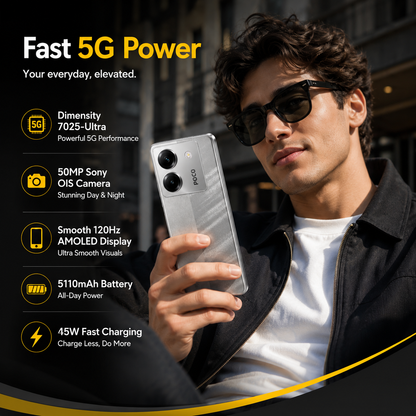 Xiaomi Poco M7 Pro 5G Dual SIM 512GB ROM 12GB RAM GSM Unlocked - Silver