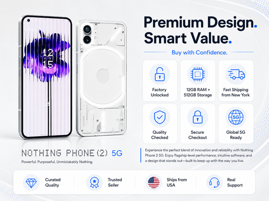 Nothing Phone 2 5G Dual SIM 512GB ROM 12GB RAM GSM Unlocked – White