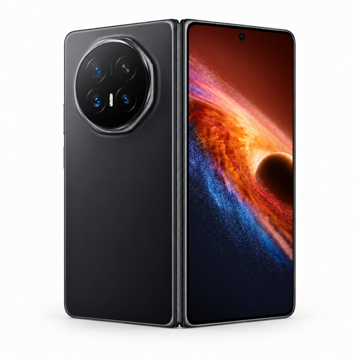 Honor Magic V6 5G Black foldable smartphone showing front and back, camera module visible