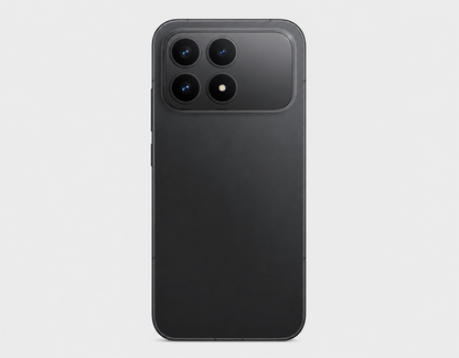 Xiaomi Poco F8 Pro 5G Black smartphone back with triple camera module and flash