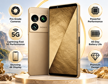 Sony Xperia 1 VIII XQ-GE74 Dual SIM 5G 512GB ROM 12GB RAM GSM Unlocked -Gold