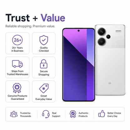 Xiaomi Redmi Note 13 PRO Plus 5G 512GB ROM 12GB RAM Dual SIM GSM Unlocked - Purple