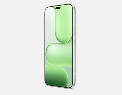 HONOR 600 Lite 5G Green smartphone front with abstract wallpaper, curved screen edges, and notch