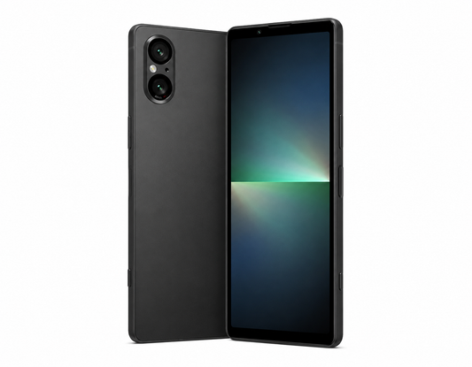 Sony Xperia 5 V 5G Black Sony Xperia smartphone with front screen and rear dual cameras