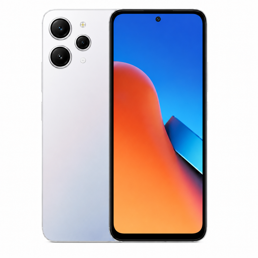 Blue smartphone with triple rear cameras and front display, dual SIM unlocked