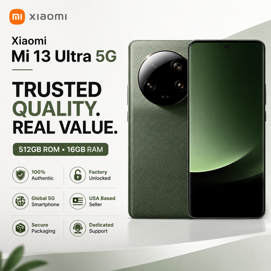 Xiaomi Mi 13 Ultra 5G 512GB ROM 16GB RAM Dual SIM GSM Unlocked - Green