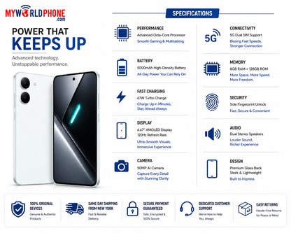 Xiaomi Poco X8 PRO 5G 512GB ROM 8GB RAM Dual SIM GSM Unlocked - White