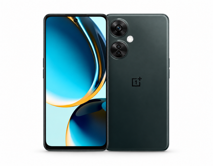 ONEPLUS Nord CE 3 Lite 5G smartphone in Chromatic Gray, front and back view