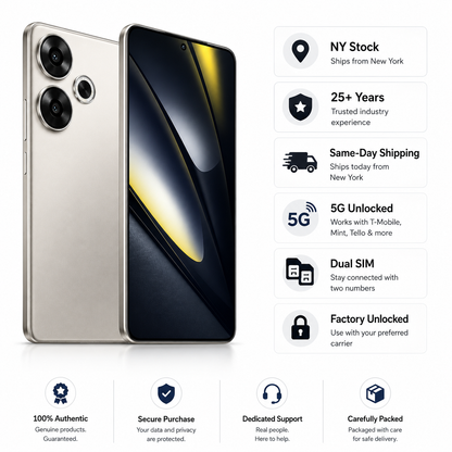Xiaomi Poco F6 5G 256GB ROM 8GB RAM Dual SIM GSM Unlocked - Titanium