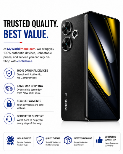 Xiaomi Poco F6 5G 256GB ROM 8GB RAM Dual SIM GSM Unlocked - Black